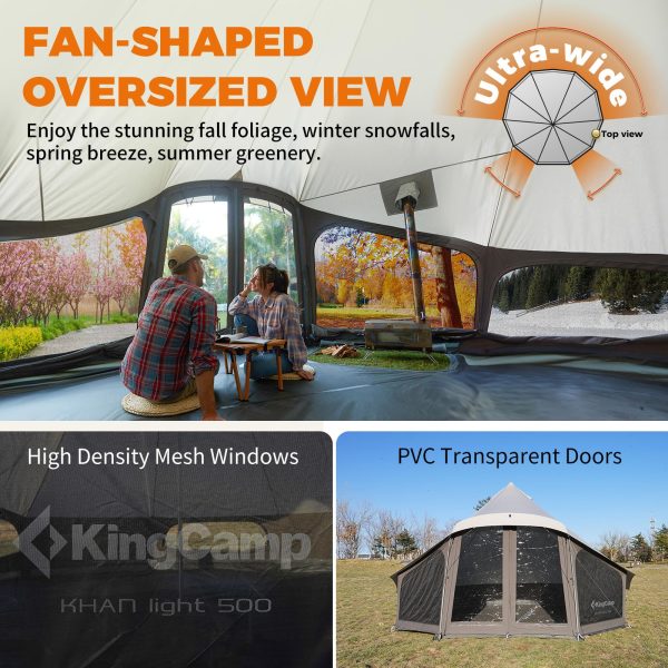KingCamp KHAN LIGHT 400/500 Canvas Bell Tent