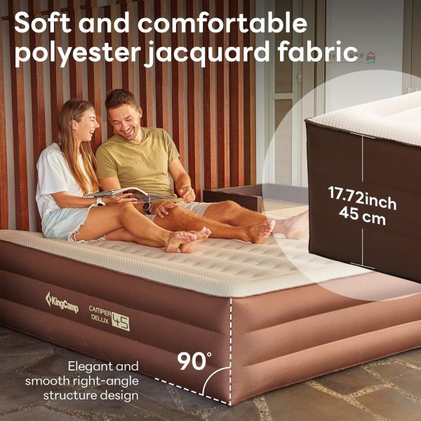 KingCamp CAMPER DELUX 45 Queen Air Mattress With Built-In Pump