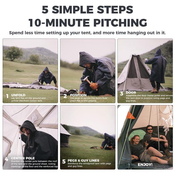KingCamp Khan Villa 4-Season 4-6 Person Bell Tent