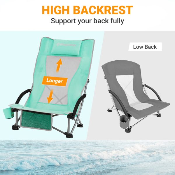 KingCamp High Mesh Back Beach Folding Chair