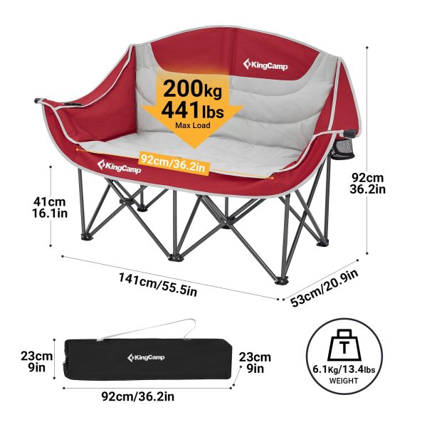 KingCamp CANNA C20 Loveseat Double Seat Chair